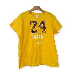 Kobe Bryant Lakers 24 8RYANT Women's L VINTAGE Gildan Cotton Short Sleeve Tee